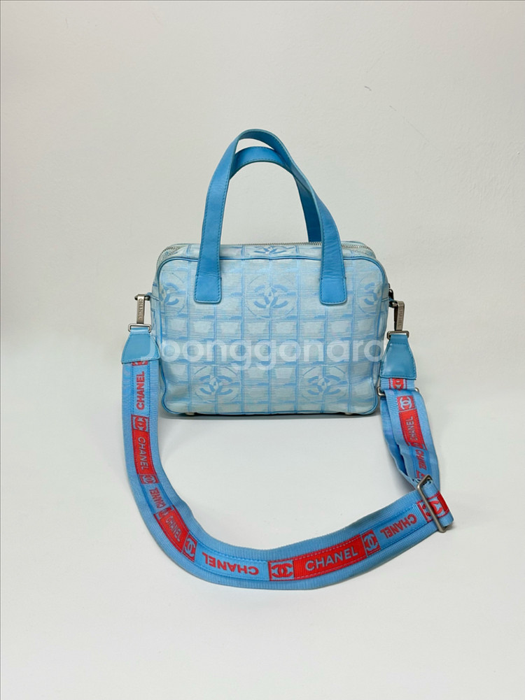 샤넬 뉴 트레블 자카드 토드 크로스백--4