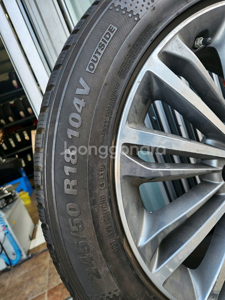 18인치 순정 스노우휠타이어 세트--2