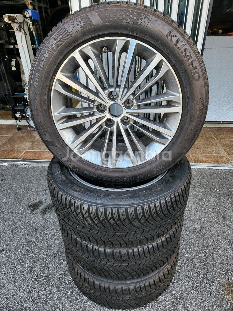 18인치 순정 스노우휠타이어 세트--0