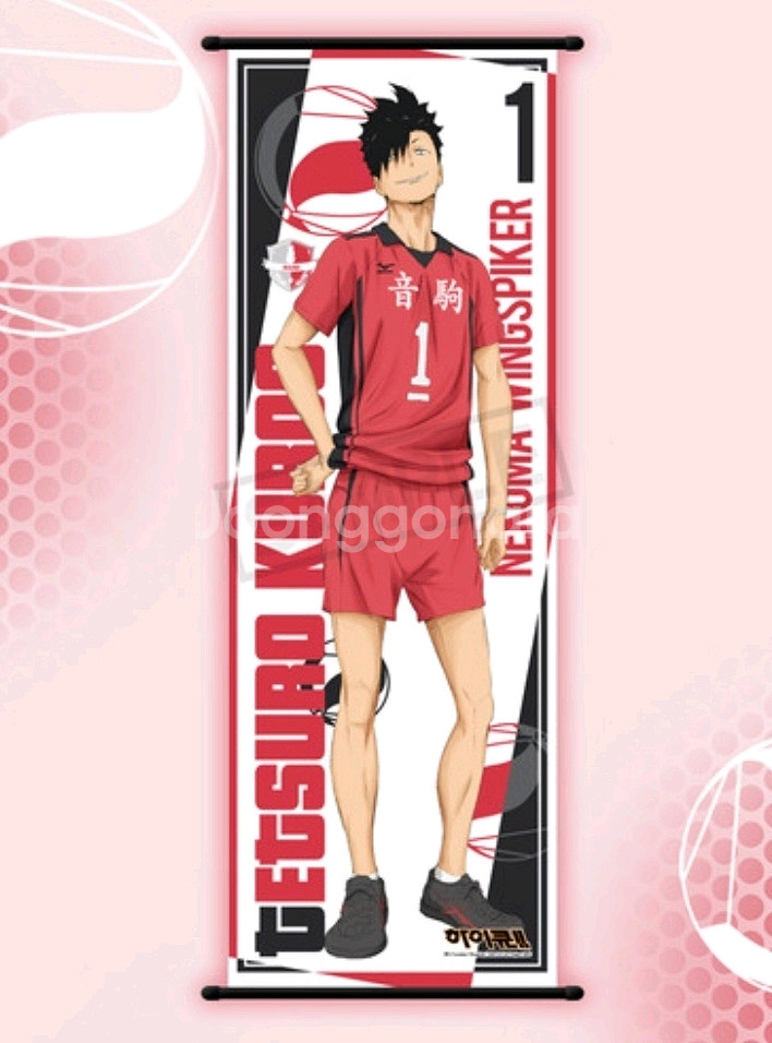 농구 만화 캐릭터 패브릭 포스터 세트--0