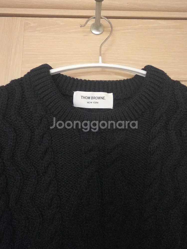 [ 2Size ] 톰브라운 네이비 아란 케이블 니트--5