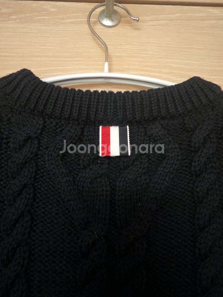 [ 2Size ] 톰브라운 네이비 아란 케이블 니트--7