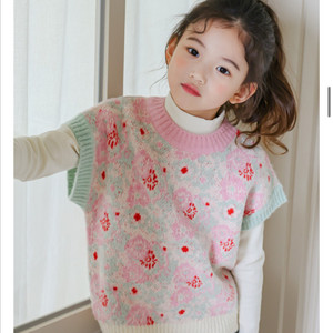 아이러브제이 여아 니트 조끼 4XL 150정도 핑크 화