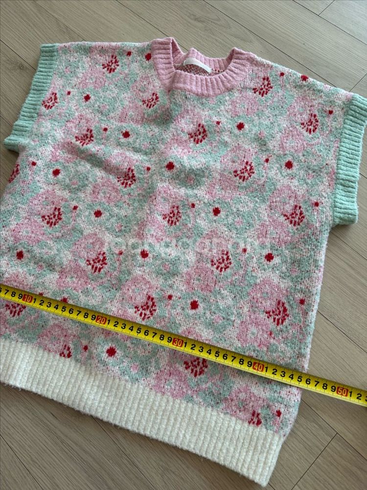 아이러브제이 여아 니트 조끼 4XL 150정도 핑크 화--7