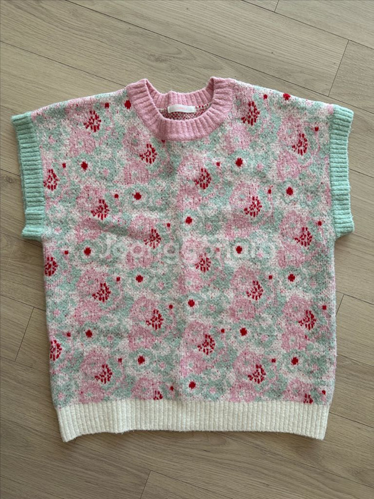 아이러브제이 여아 니트 조끼 4XL 150정도 핑크 화--3