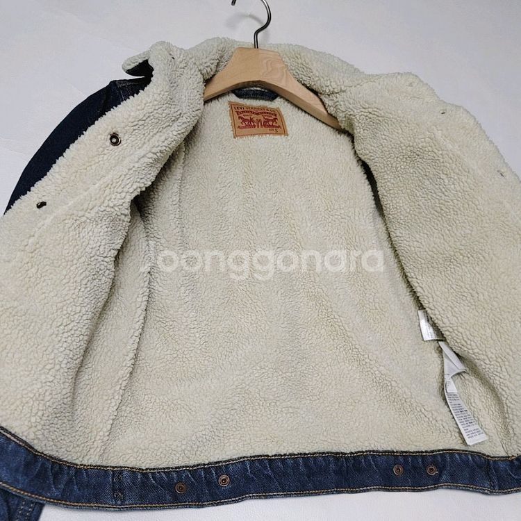 85S 리바이스 우먼 청자켓 플리스 안감 데님자켓--5