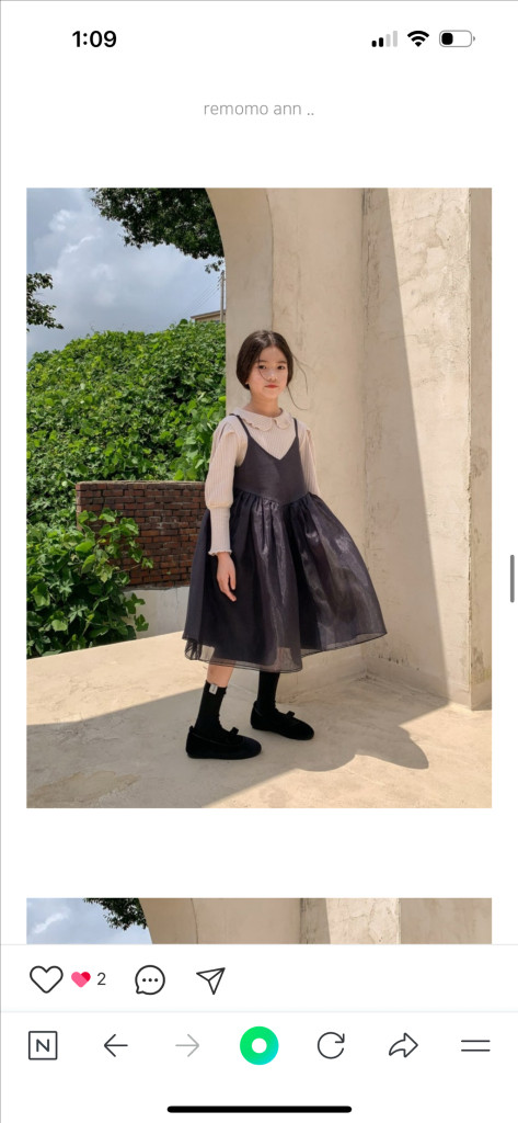 모모앤 보세 여아 원피스 13사이즈 블랙 7-9세 생일 이미지