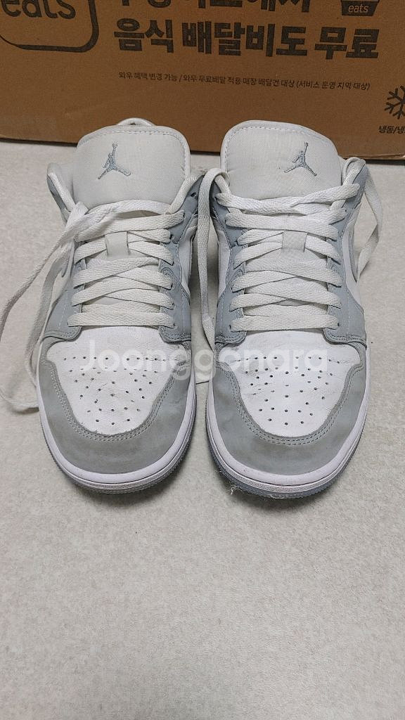 나이키 에어조던1 로우 그레이화이트275--0