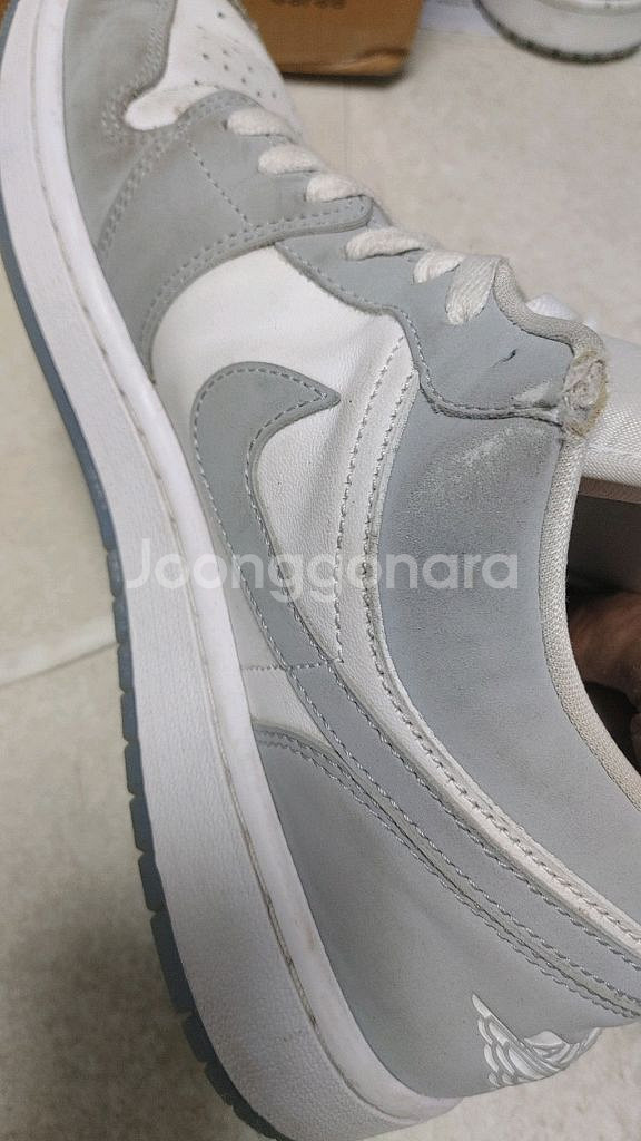 나이키 에어조던1 로우 그레이화이트275--5