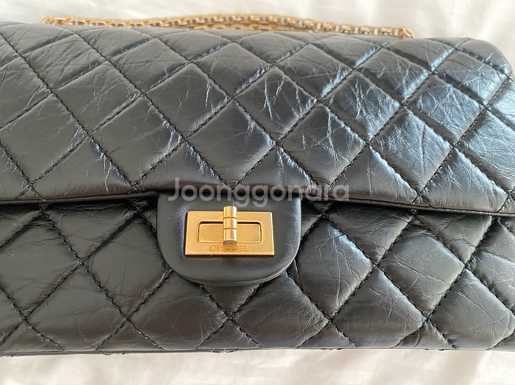 샤넬2.55 빈티지 하지 금장 23번대--7