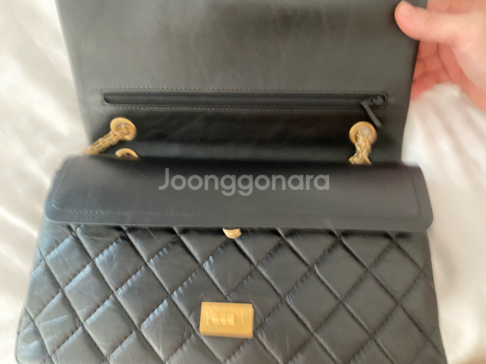 샤넬2.55 빈티지 하지 금장 23번대--8