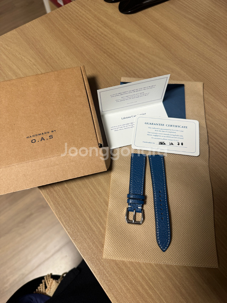 O.A.S 코발트블루 스트랩 새상품 러그19cm 그랜드세이코--0