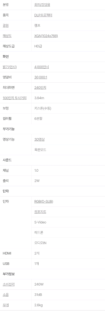 비비텍 빔 프로젝터 bx565 4000안시 판매합니다 스크린 드려요--4