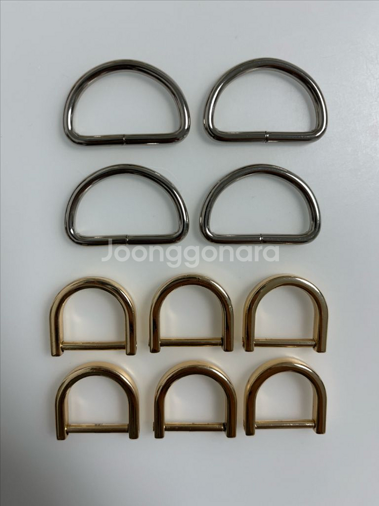 가방 부자재 링 10개 (D링 & U링) 일괄 판매--0