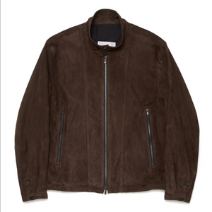 4) 해칭룸 스웨이드 레더 자켓 다크브라운