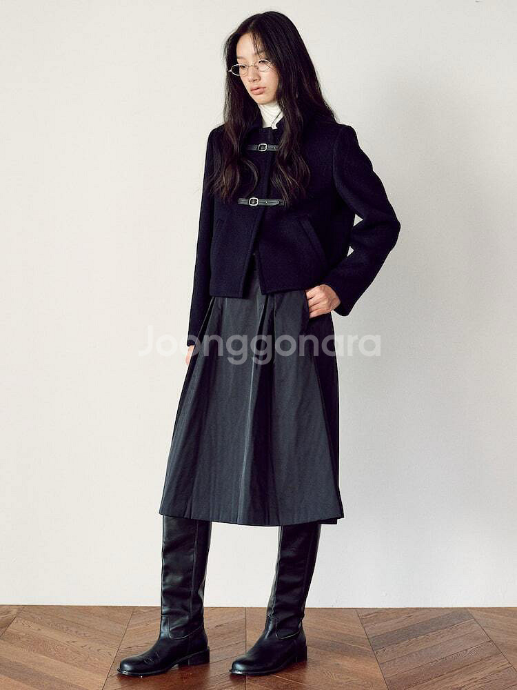 [1회 착용] 구호플러스 네이비 숏코트 1 사이즈 판매--2