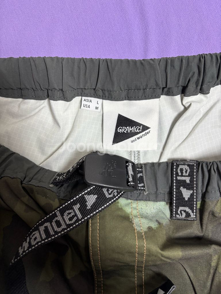 [L] 앤드원더 그라미치 립스탑 카모팬츠--1