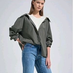 한섬 시스템 나시레이어드 오버핏 셔츠