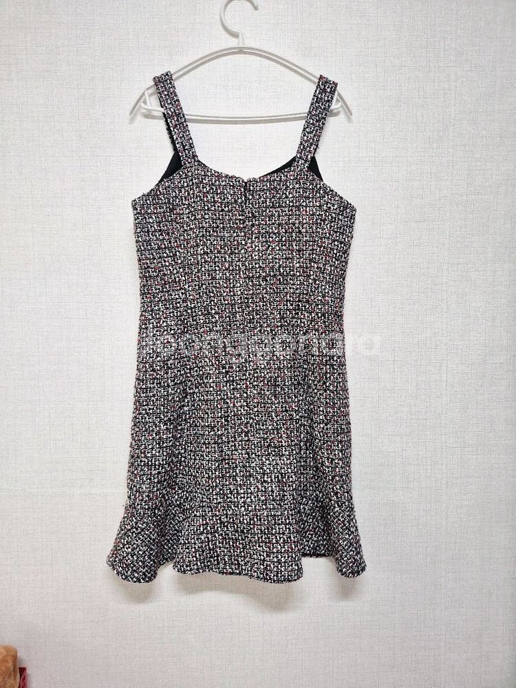 플리츠 트위드 원피스--1