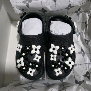 크록스xSMFK 콜라보 클로그 블랙글리터220