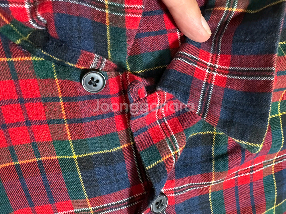 m-l 폴로랄프로렌 플란넬 팔 가죽패치 셔츠--2