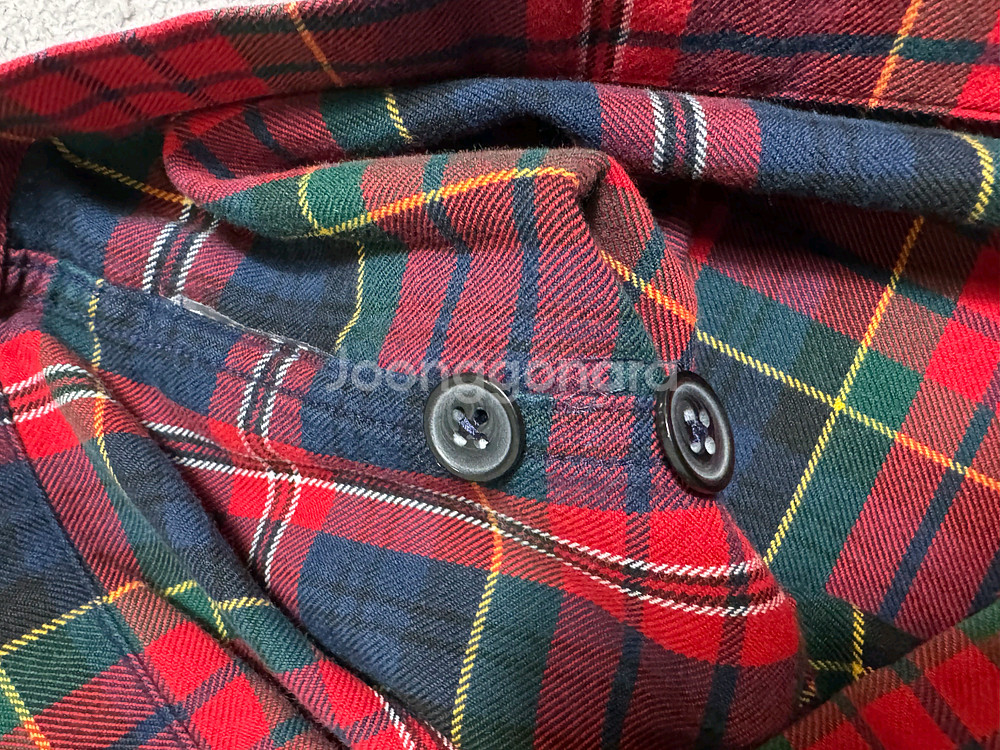 m-l 폴로랄프로렌 플란넬 팔 가죽패치 셔츠--3