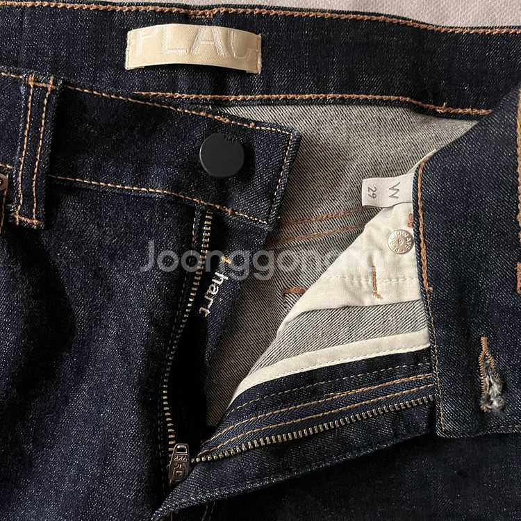 플랙진 하트 생지 데님 청바지--4