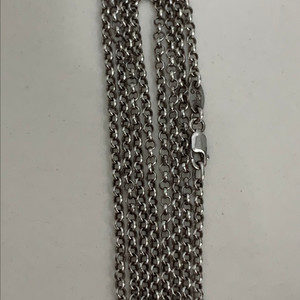 [24인치]크롬하츠 롤체인 실버 펜던트 목걸이 줄