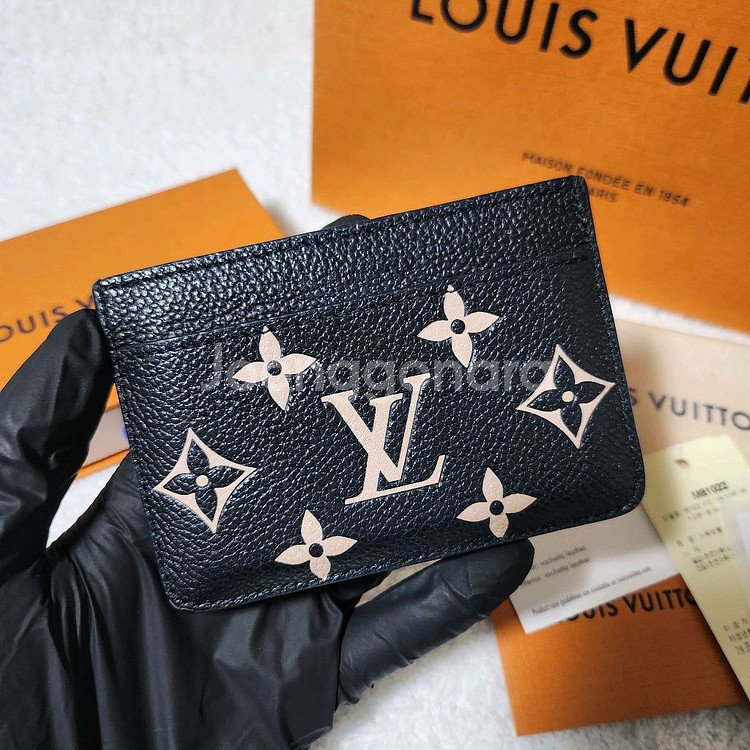 [풀구성]루이비통 앙프렝뜨 바이컬러 카드홀더 카드지갑--2