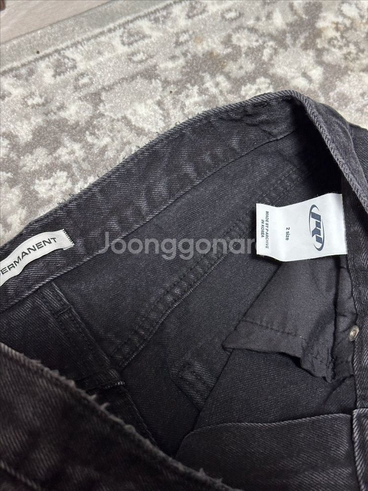 퍼머넌트 아카이브 / 세미 플레어 데님 팬츠(블랙) / 2사이즈--1