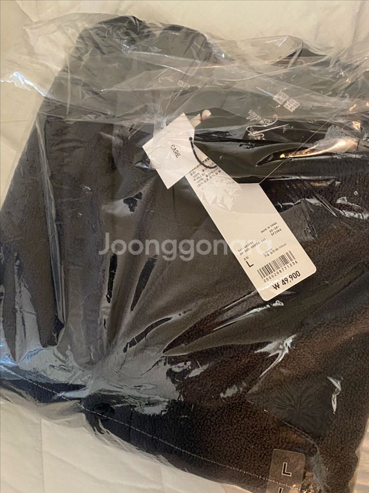 [L] 유니클로 니들스 후리스 가디건 다크 그레이--1