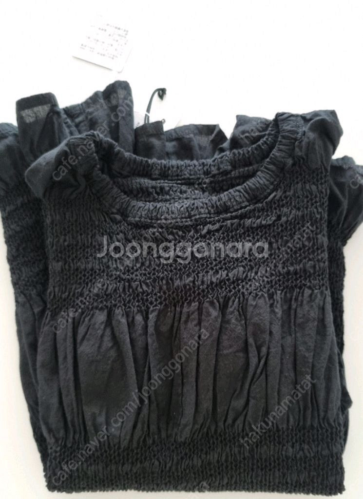 미 이세이미야케 플리츠플리즈 슈링크 탑 블랙 새상품--1