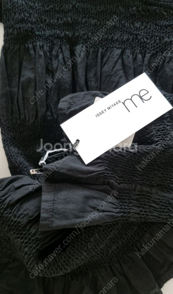 미 이세이미야케 플리츠플리즈 슈링크 탑 블랙 새상품--3