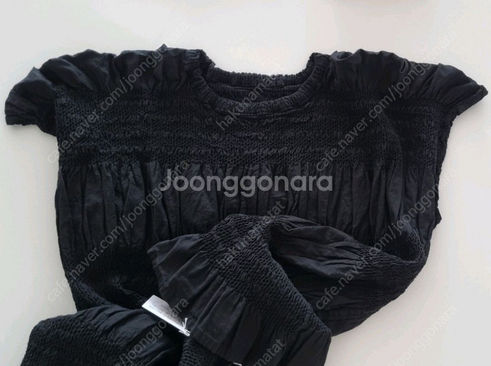 미 이세이미야케 플리츠플리즈 슈링크 탑 블랙 새상품--4