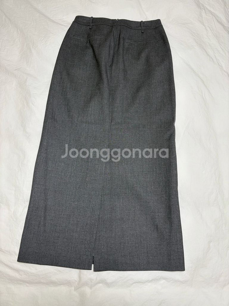 노티아 스탠다드 핏 롱스커트 그레이 S--2