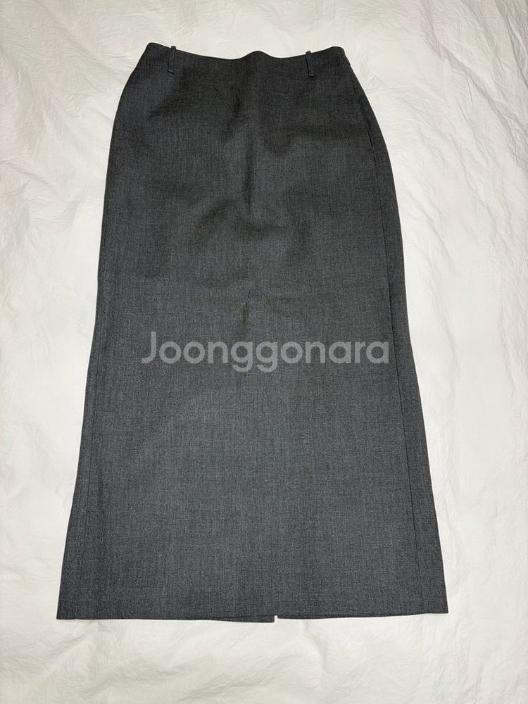 노티아 스탠다드 핏 롱스커트 그레이 S--1