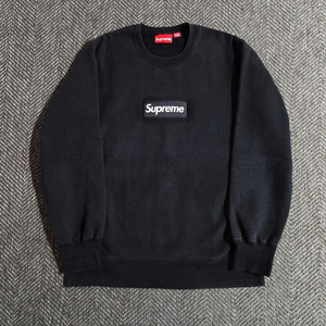 슈프림 15FW 박스로고 블랙 크루넥 맨투맨