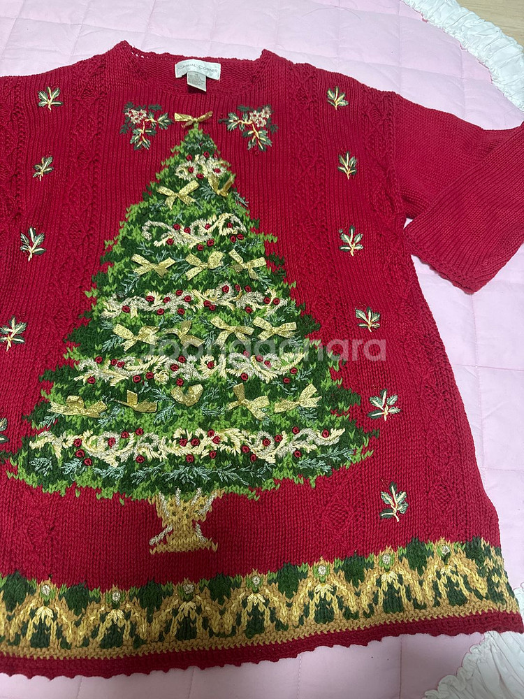 크리스마스 트리 니트 스웨터--0