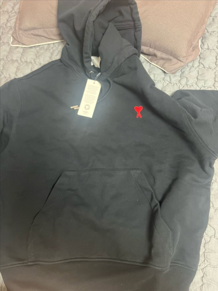 아미 하트 로고 후드티 블랙 XS 새상품 이미지
