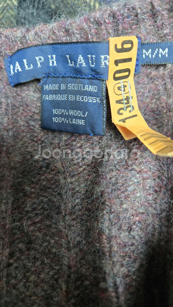 폴로 랄프로렌 케이블 니트 가디건 아쿠아스큐텀 체크스커트--5