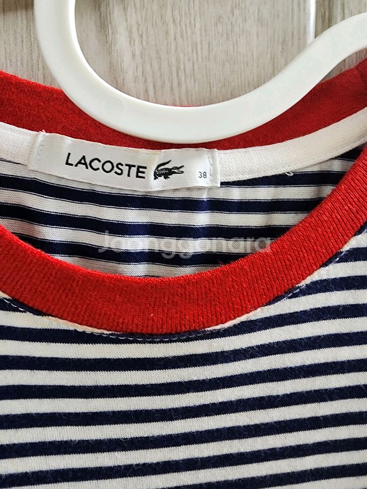 라코스테 스트라이프 반팔 티셔츠 90--1
