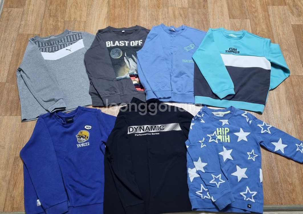 남아 130사이즈 긴팔티셔츠 7벌--0