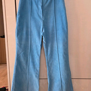 블루 코듀로이 와이드 팬츠