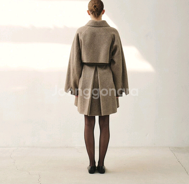 모한 울 싱글 하프 코트 xs 1회착용--1