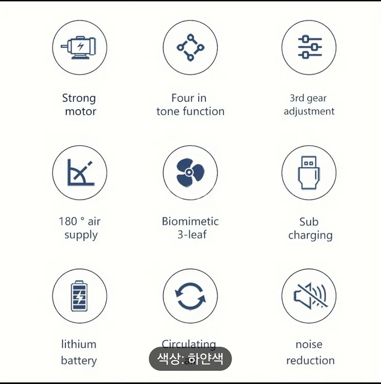 정품)USB충전식다기능팬미니휴대용선풍기미개봉--7