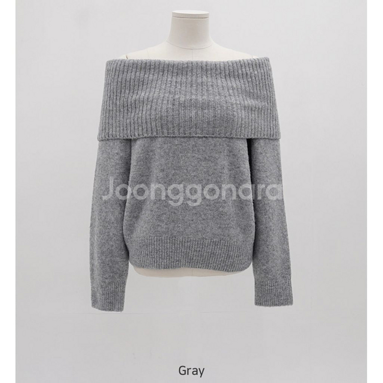 새상품) 겨울 데일리쥬 골지 오프숄더 니트 에이블리--2