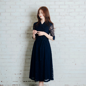 (택달린 새상품) 꼬레아노 레이스 철릭 원피스 + 덤