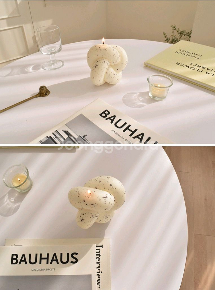 (새상품) 허니플라밍고 튜브 낫 캔들 No.2 - 다크 그레이 도트--1