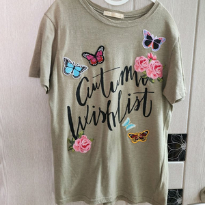 브랜드* 나비 레터링 반팔티셔츠