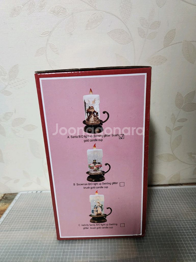 크리스마스 워터볼 촛대 인테리어 소품--5